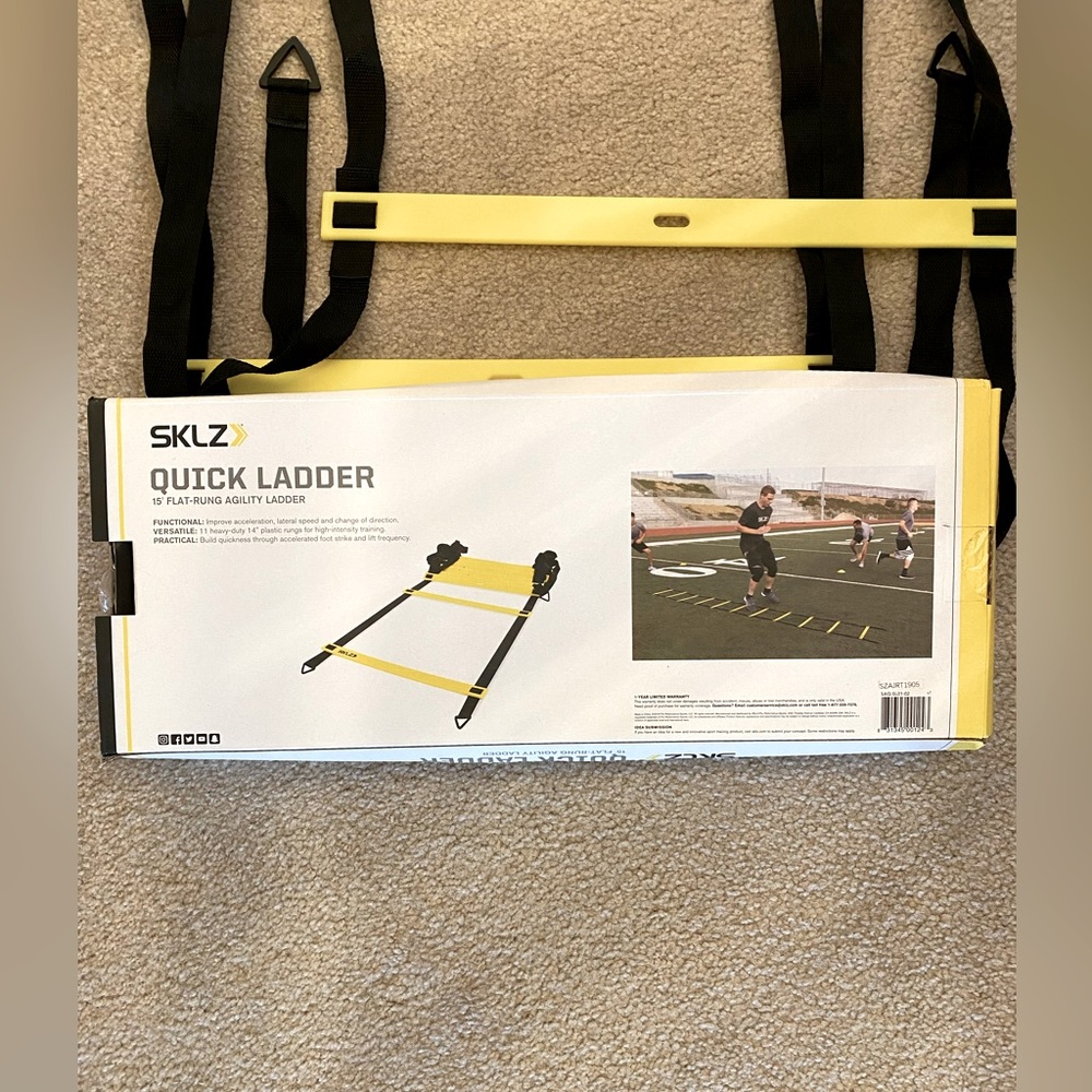 Sklz Quick Ladder 15' Flat-Rung Agility Ladder Pro Footwork Trainer